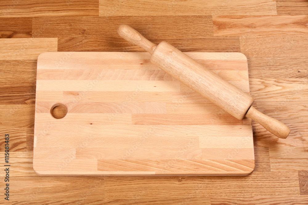 rolling pin on wooden table