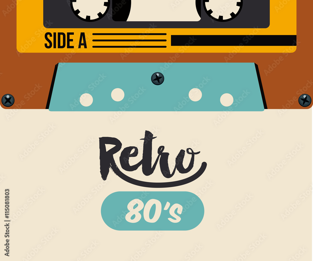 retro cassette poster isolated icon design retro cassette poster isolated icon design