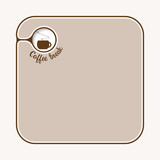 Text box for fill your text with cup of coffee