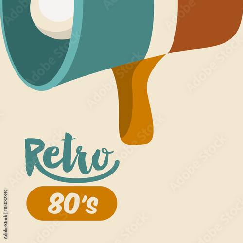 retro megaphone  poster isolated icon design