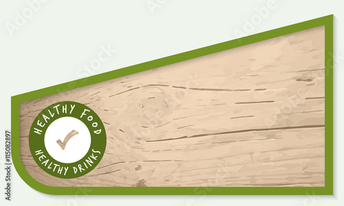 Vector frame for your text and wooden background