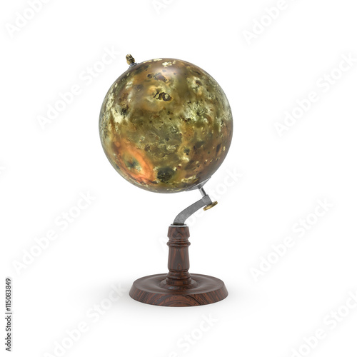 Fototapeta Naklejka Na Ścianę i Meble -  Globe map of io 3d rendering