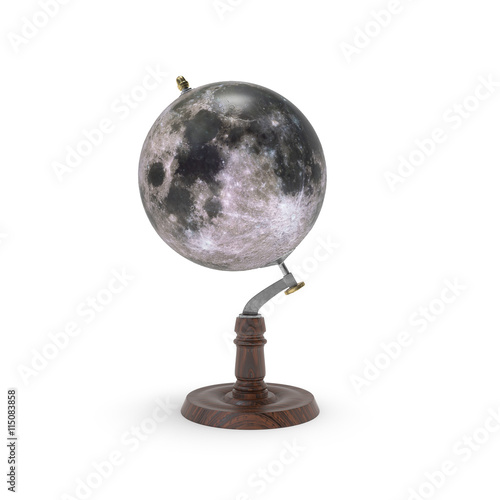 Fototapeta Naklejka Na Ścianę i Meble -  Globe map of moon 3d rendering