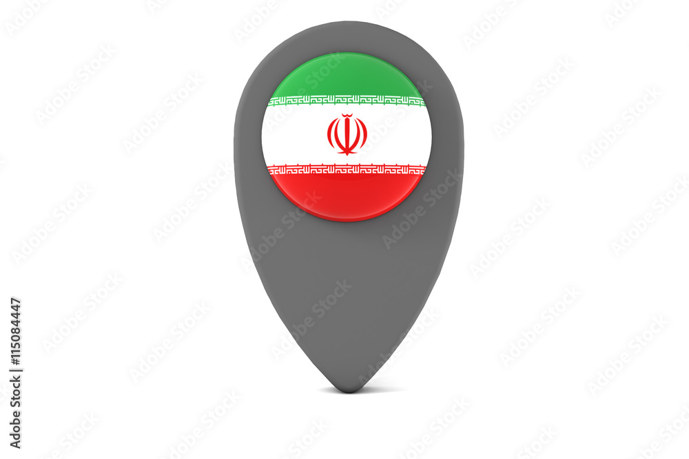 Obraz premium Iran pin icon