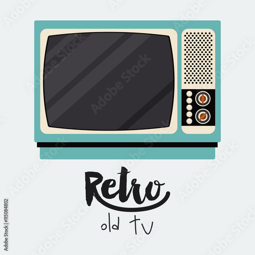 retro tv  poster isolated icon design