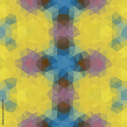 Fototapeta Naklejka Na Ścianę i Meble -  Kaleidoscopic low poly triangle style vector mosaic background