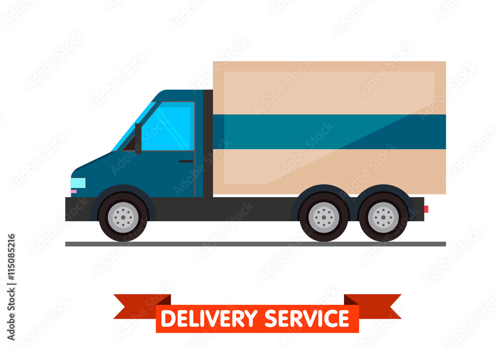 Delivery concept. Truck. Flat style vector illustration delivery service concept. Delivery concept. Truck. Flat style vector illustration delivery service concept.