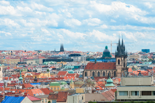Prague landscape with Church of Our Lady