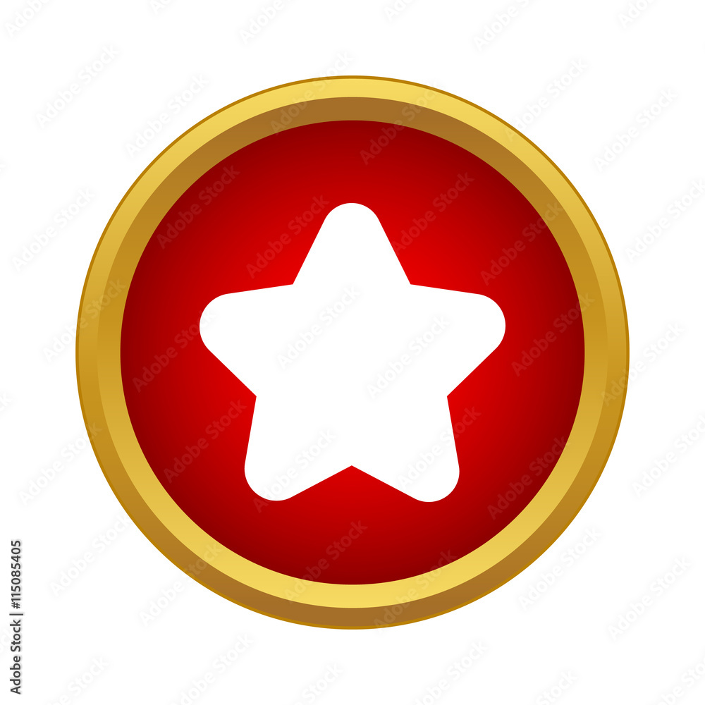 Star icon in simple style on a white background