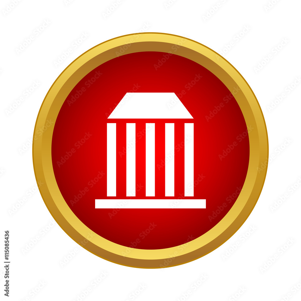 Bank icon in simple style on a white background Bank icon in simple style on a white background