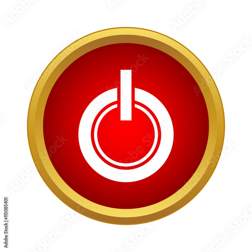 Power button icon in simple style on a white background