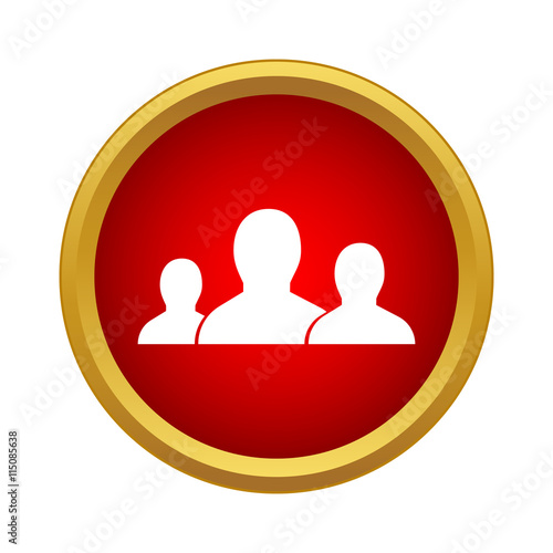 Business team icon in simple style on a white background