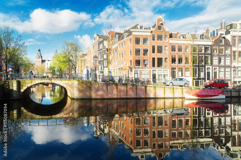 Obraz premium Houses of Amstardam, Netherlands