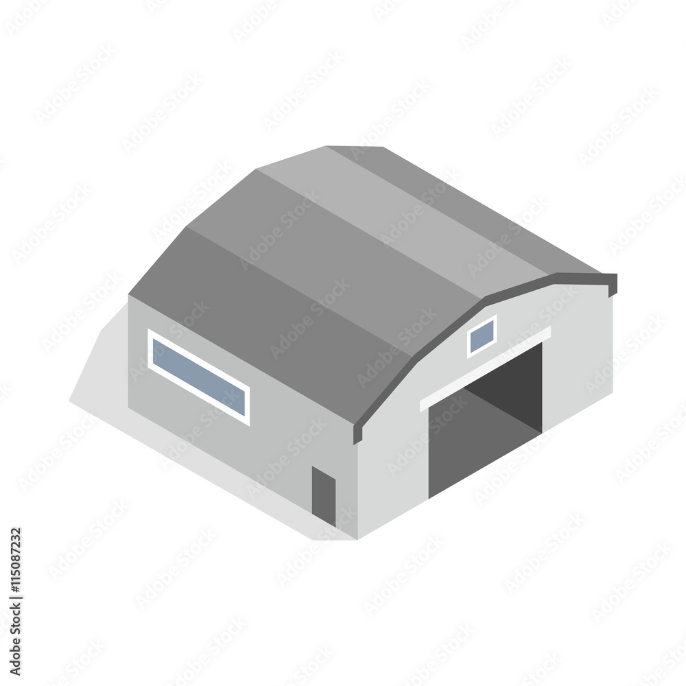 Hangar icon in isometric 3d style isolated vector illustration Hangar icon in isometric 3d style isolated vector illustration