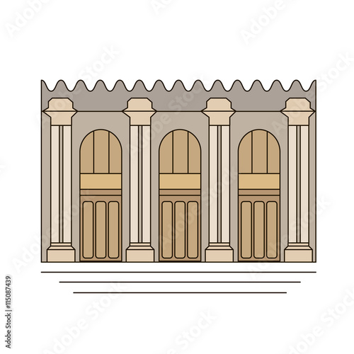 Metropolitan Museum of Art. icon, symbol, emblem. vector illustration.
