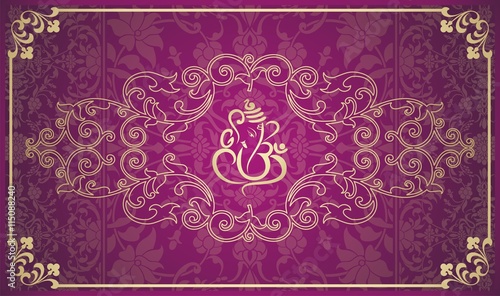 Ganesha, wedding card, royal Rajasthan, India