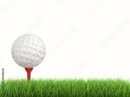 golf ball on tee side view
