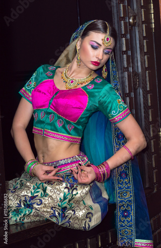 Beautiful young indian woman in traditional clothing