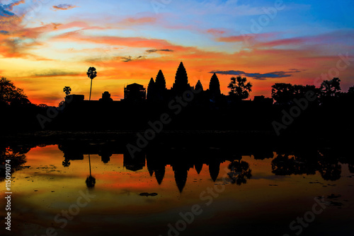 Angkor Wat during sunrise at Siem Reap. Cambodia