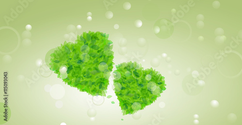 Grünes Herz Hintergrund