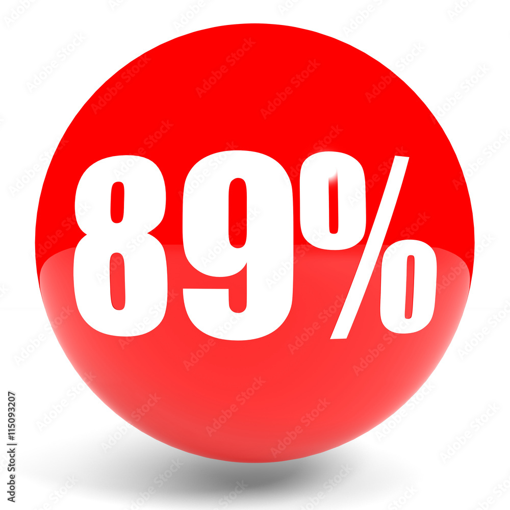 Discount 89 percent off. 3D illustration. Discount 89 percent off. 3D illustration.