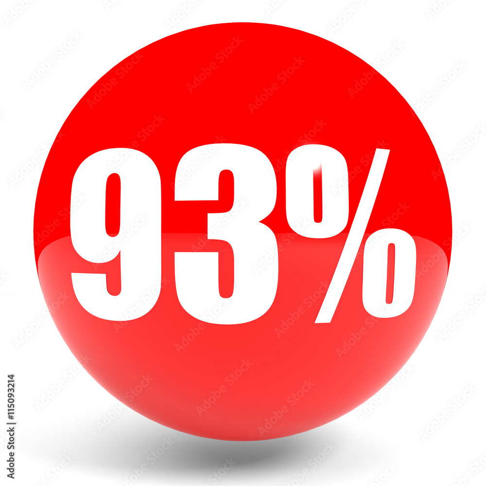 Discount 93 percent off. 3D illustration. Discount 93 percent off. 3D illustration.