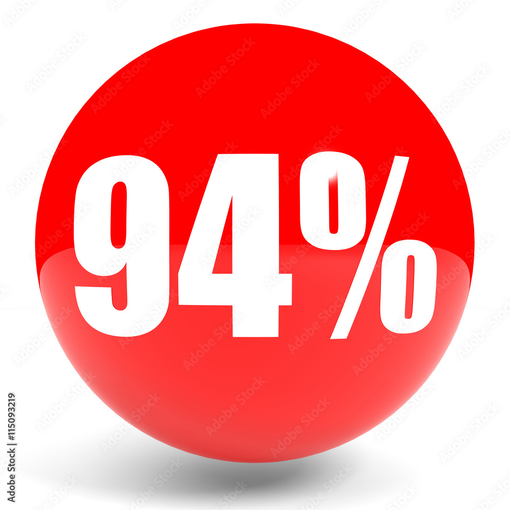 Discount 94 percent off. 3D illustration. Discount 94 percent off. 3D illustration.