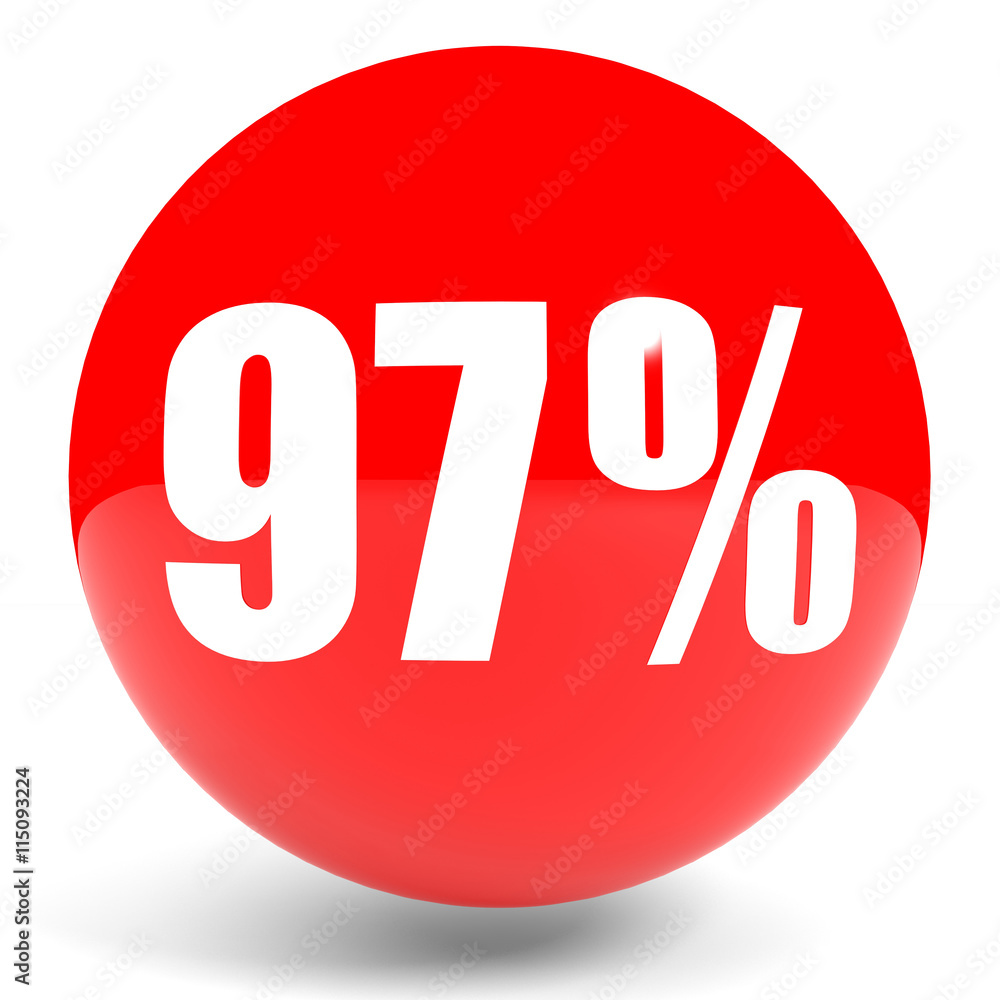 Discount 97 percent off. 3D illustration. Discount 97 percent off. 3D illustration.