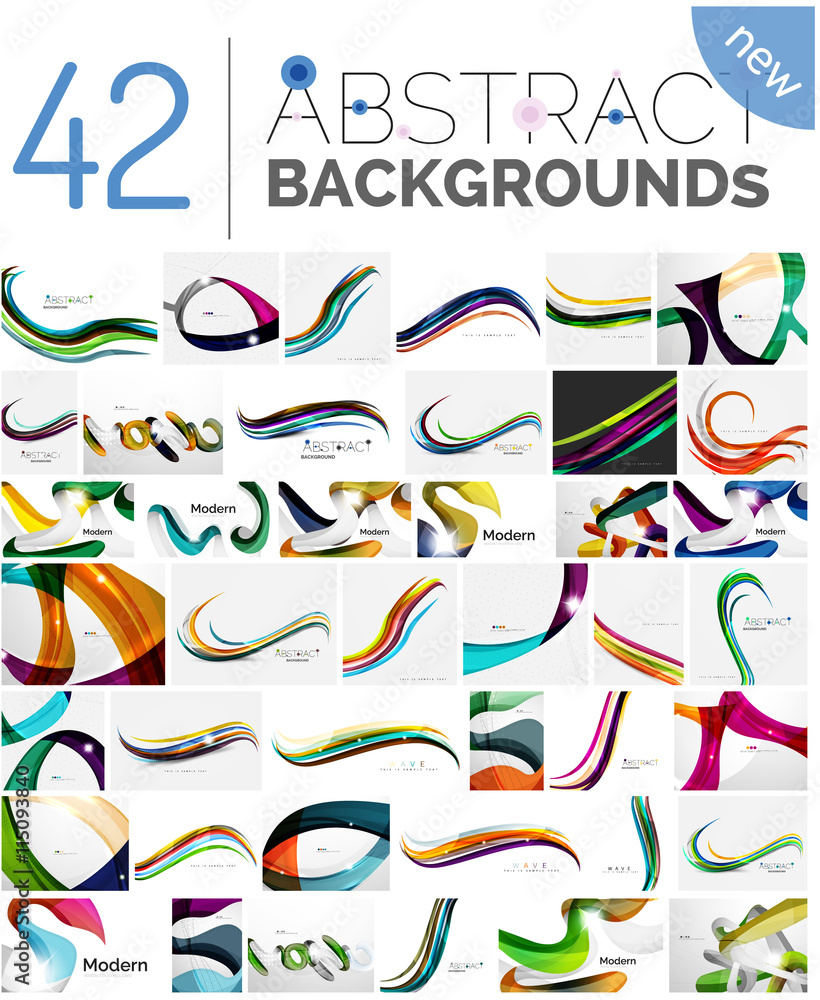 Set of smooth abstract backgrounds Set of smooth abstract backgrounds