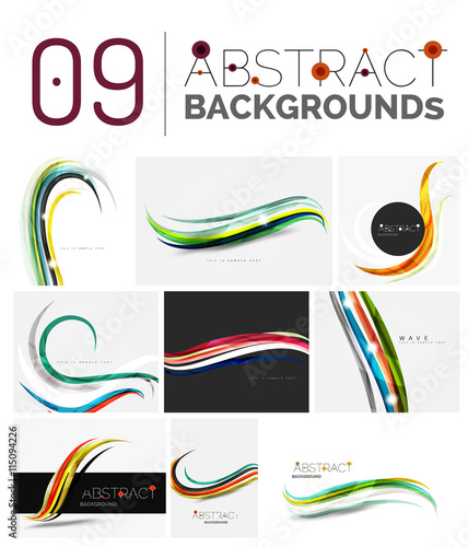 Set of abstract backgrounds
