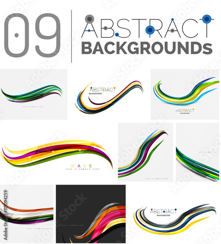 Set of abstract backgrounds photo