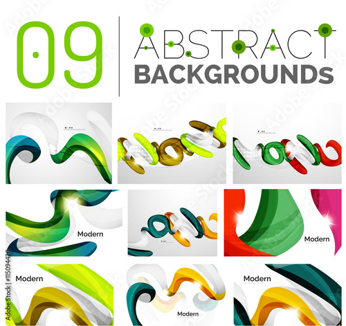 Set of abstract backgrounds