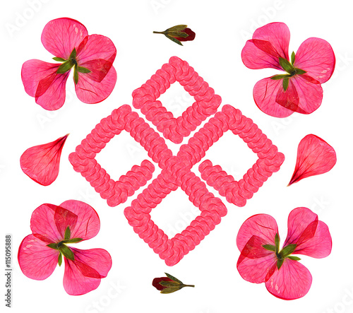 Fototapeta Naklejka Na Ścianę i Meble -  oil draw. Protective Slavic symbolism, a sign of wish fulfillmen