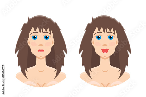 Lip augmentation. Permanent makeup. Volume lipstick