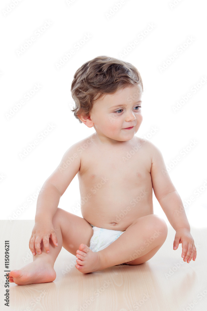 Baby with one years old doing funny gestures Baby with one years old doing funny gestures