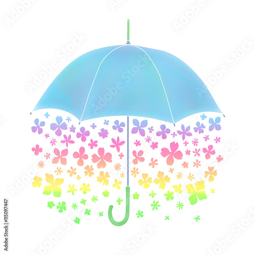зонтик с цветами