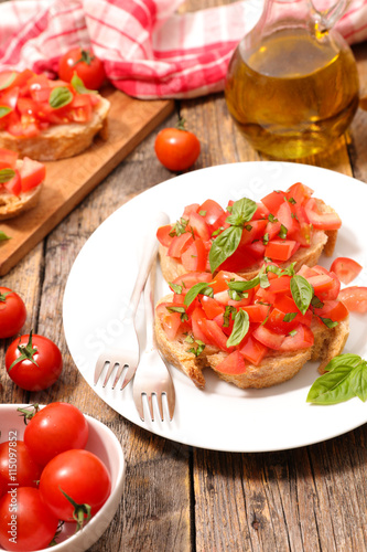 tomato bruschetta with ingredient