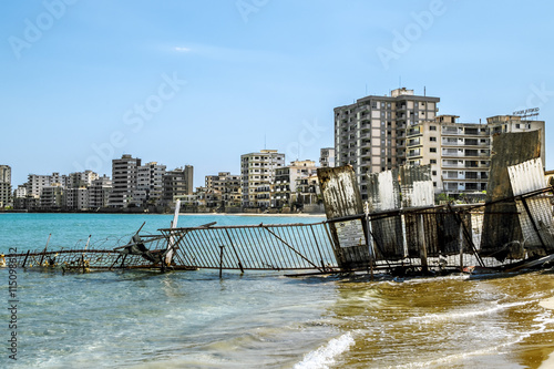 Varosha the abandoned Ghost city in Famagusta .Northern Cyprus. photo