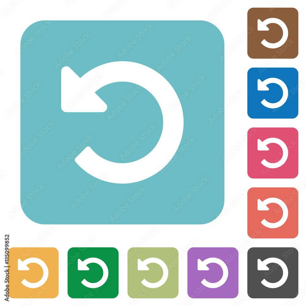 Flat undo changes icons Flat undo changes icons