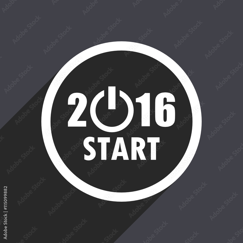 Flat design gray modern web 2016 vector icon Flat design gray modern web 2016 vector icon