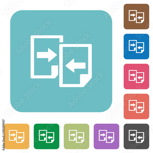 Flat share documents icons