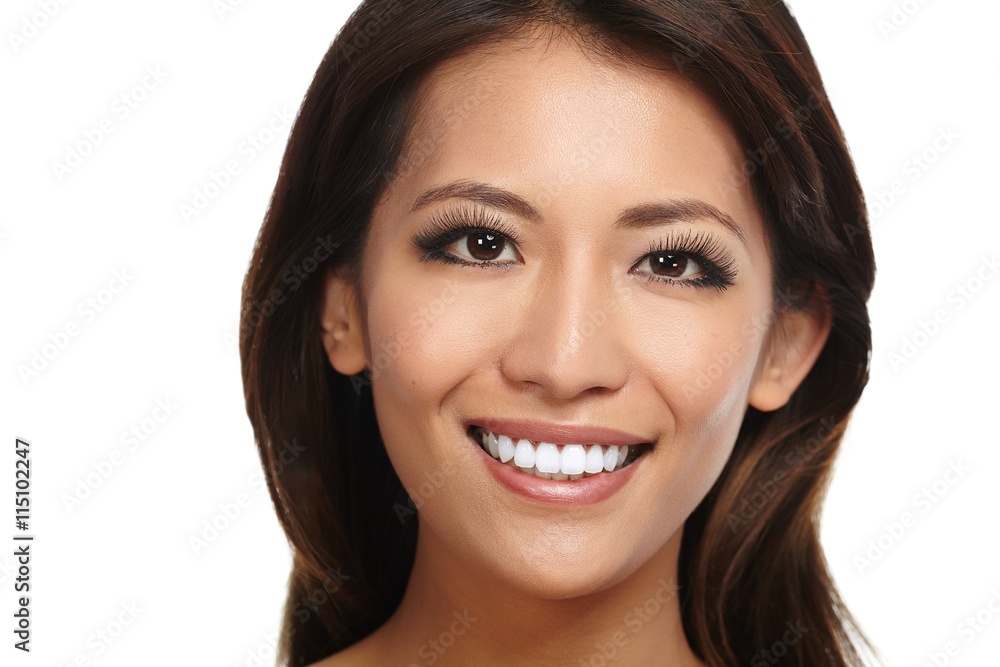 Beautiful asian girl face.