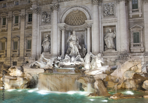 Italy. Rome. Fountain Trevi at night