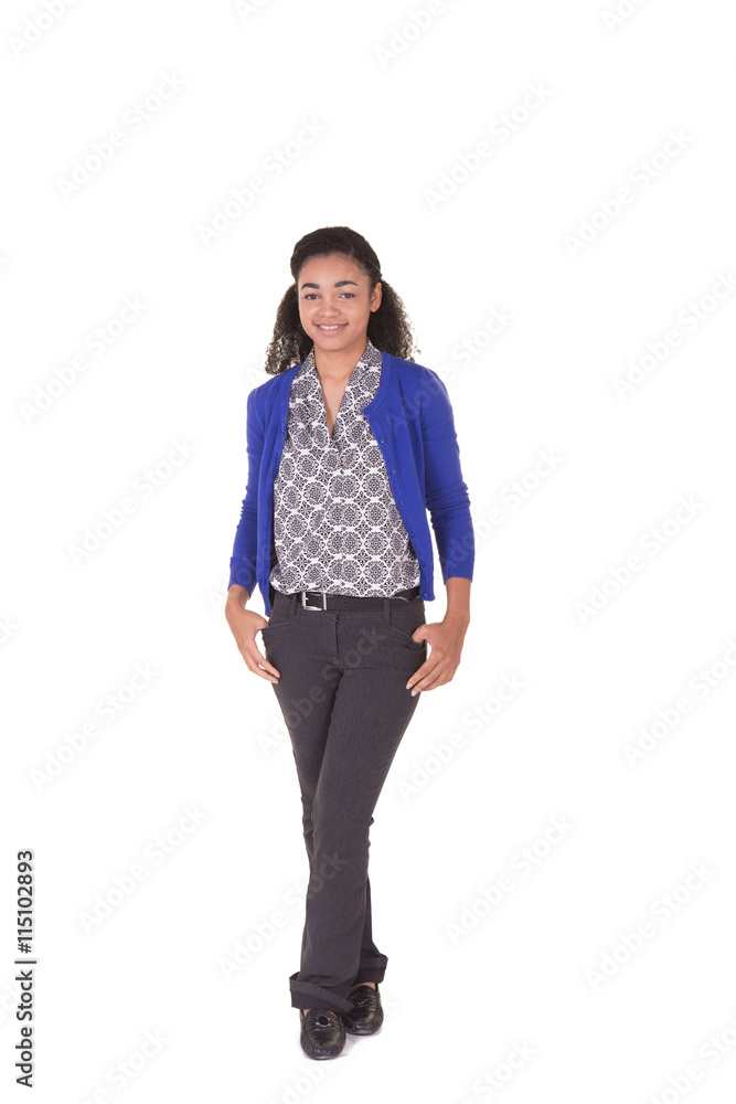 Portrait of a young woman isolated on white Portrait of a young woman isolated on white