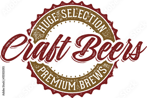 Craft Beer Vintage Bar Sign