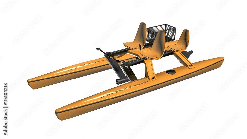 Paddleboat, pedal boat isolated on white background Paddleboat, pedal boat isolated on white background
