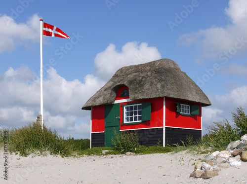 Strandhütte auf der dänischen Insel  Ærø