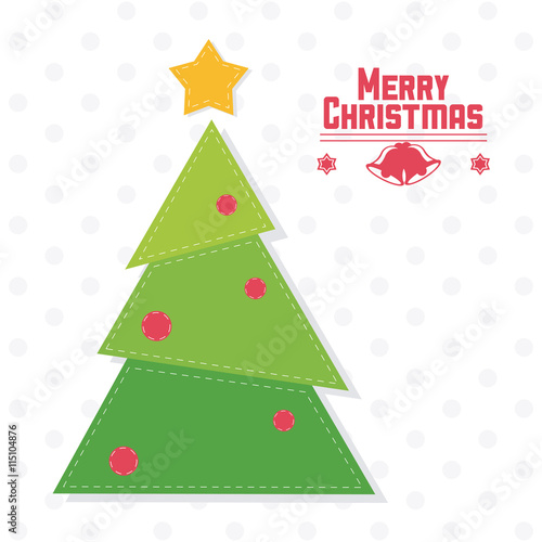 Pine tree icon. Merry Christmas design. Vector graphic