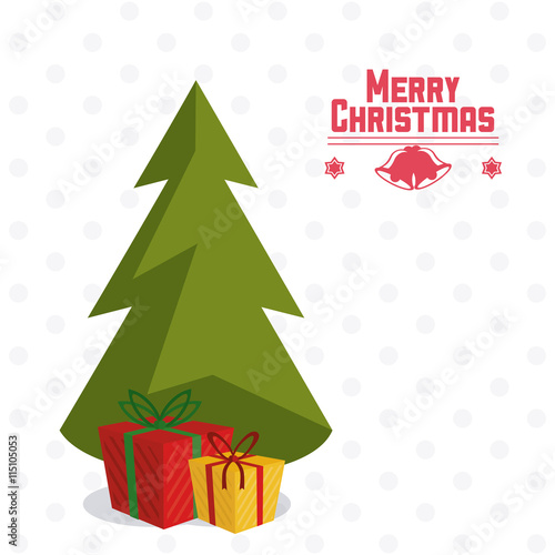 Pine tree icon. Merry Christmas design. Vector graphic