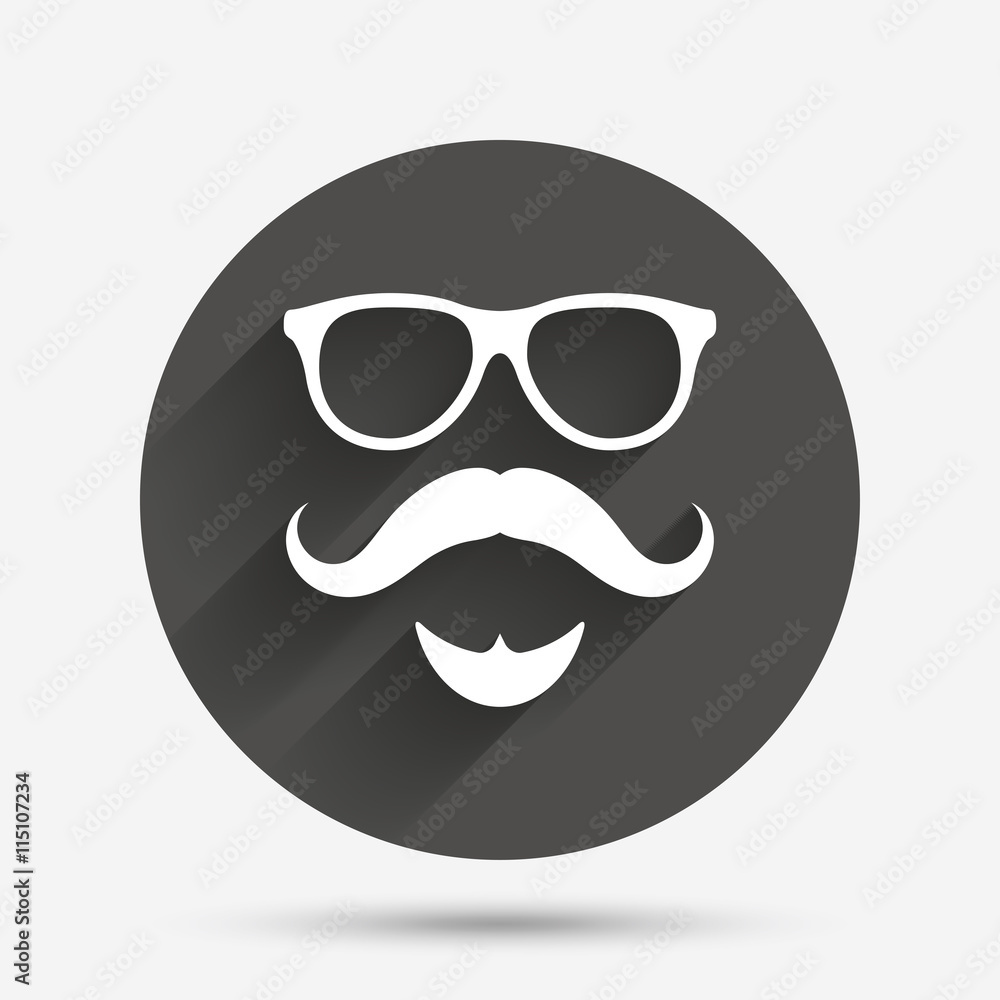 Mustache and Glasses sign icon. Hipster symbol. Mustache and Glasses sign icon. Hipster symbol.